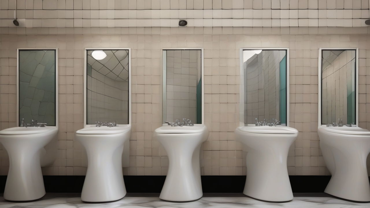 Bathrooms feature bizarre designs