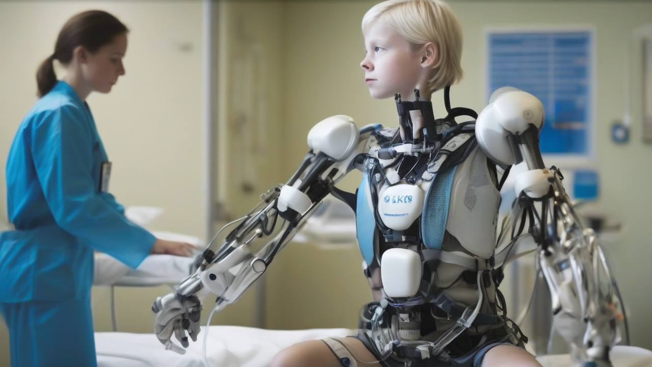 Boy trials revolutionary exoskeleton