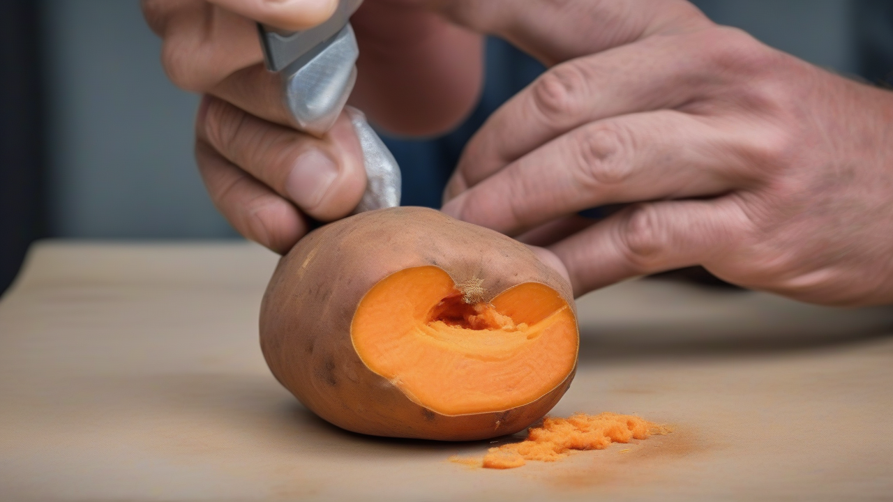 Man inserts 17cm sweet potato into anus
