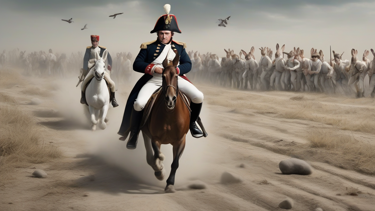 Napoleon Flees Rabbits