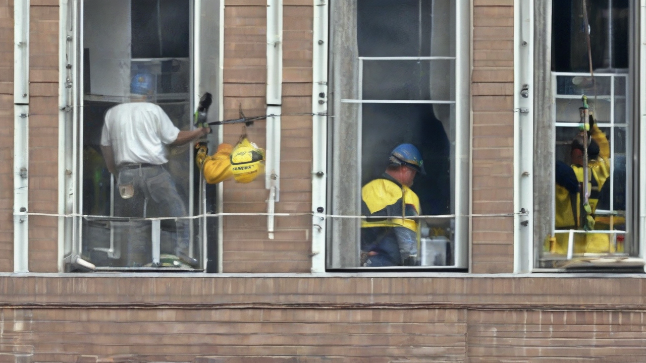 Window cleaners reveal bizarre sights